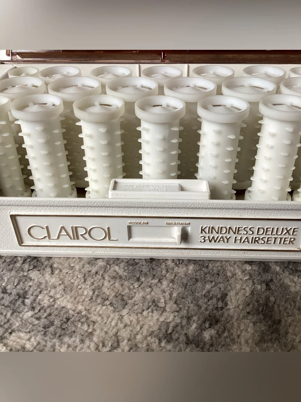 Vintage CLAIROL Kindness Deluxe 20 Hot Rollers 3-Way Hair Setter K-400S w/clips